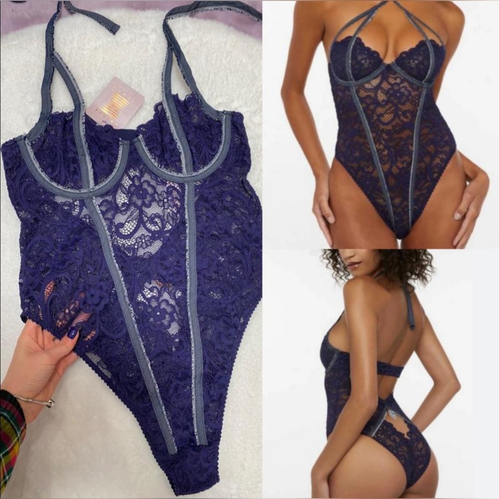 *NEW* Savage X Fenty Framed In Denim Teddy